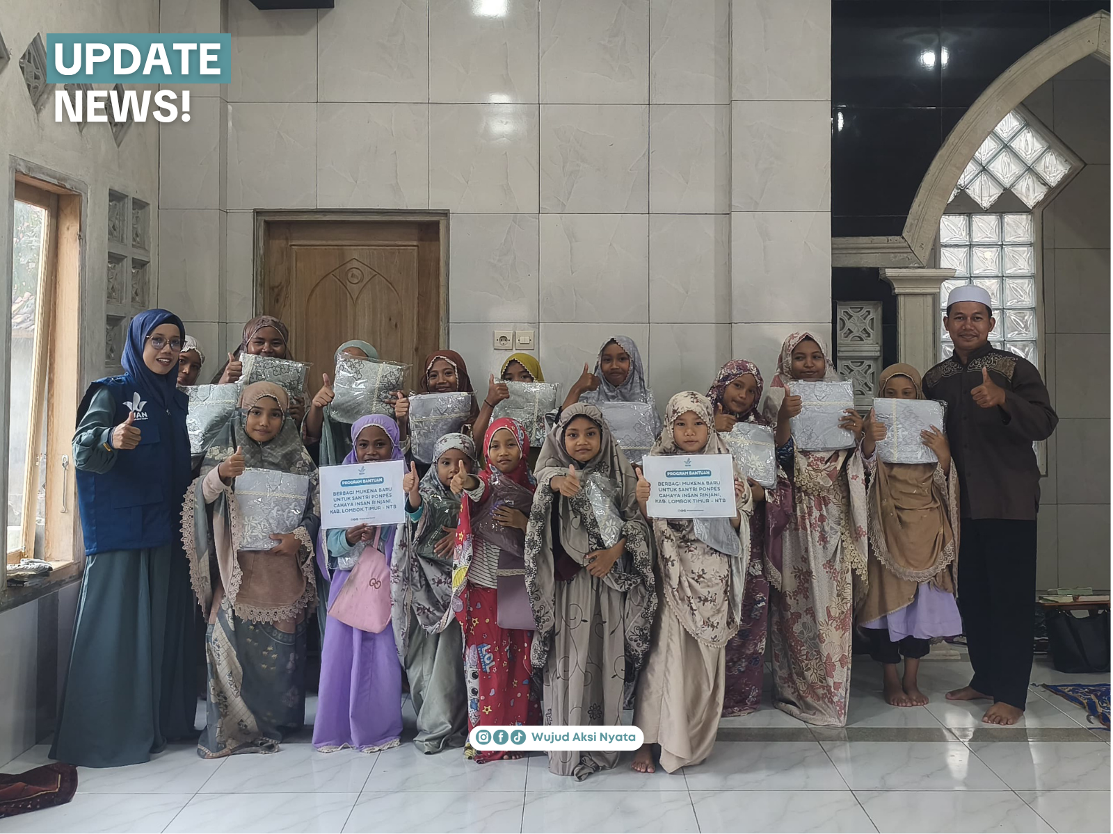 Senyum Santri di Pelosok Indonesia: 40 Mukena Siap Hangatkan Ibadah