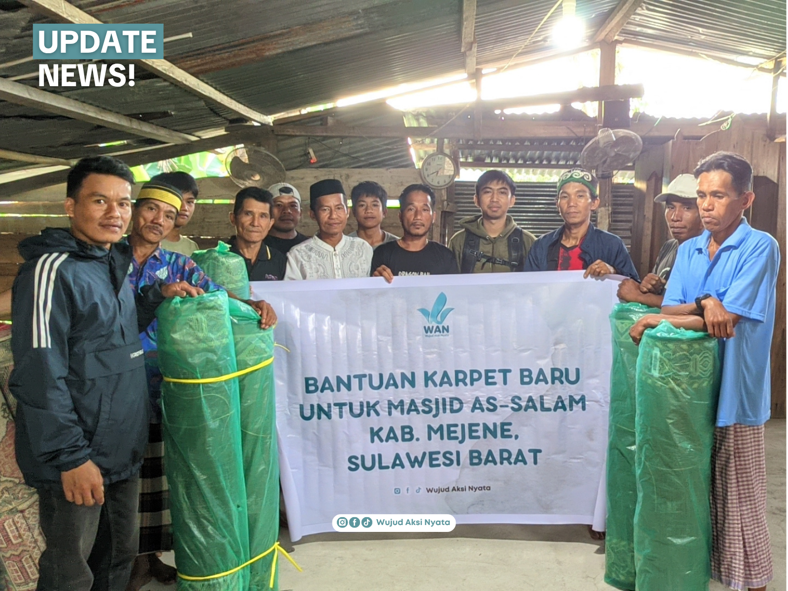 Perjalanan Kebaikan ke Sulawesi Barat: Penyaluran Karpet Masjid Jamaah As-Salam, Majene