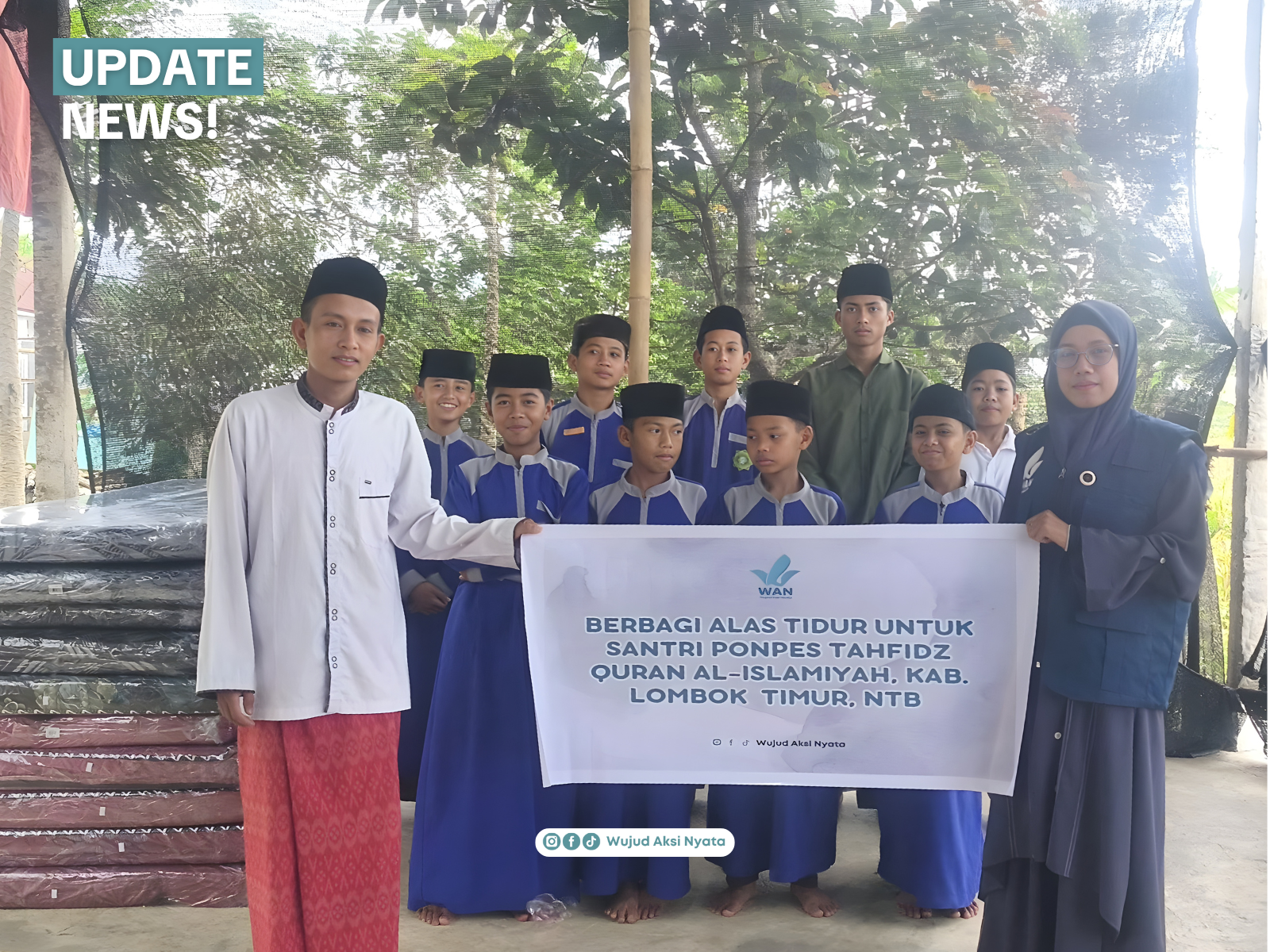 Menghangatkan Malam Santri: Penyaluran Alas Tidur di Lembata (NTT) dan Lombok Timur (NTB)