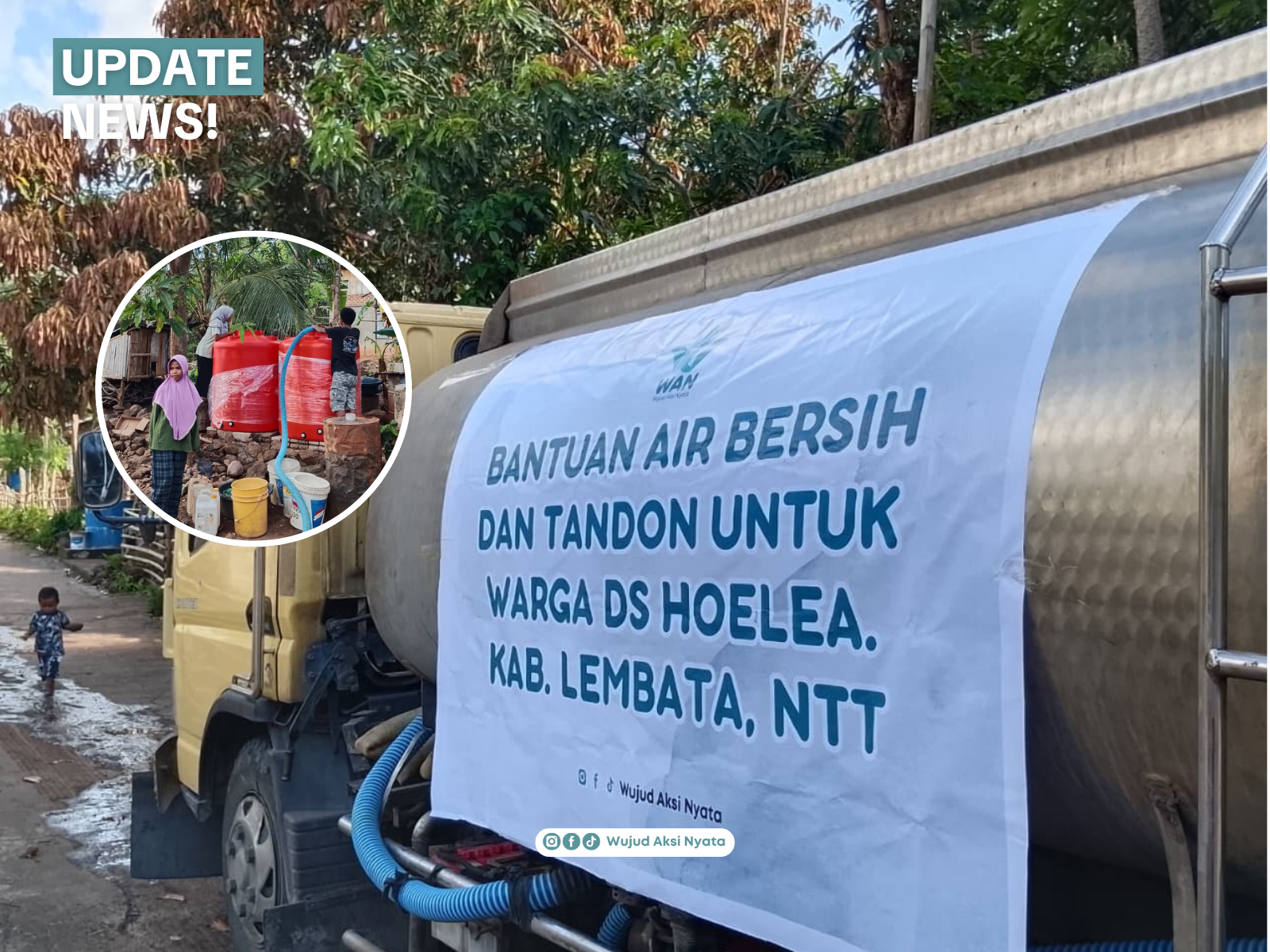 Bantuan Air Bersih dan Tandon untuk Desa Hoelea NTT