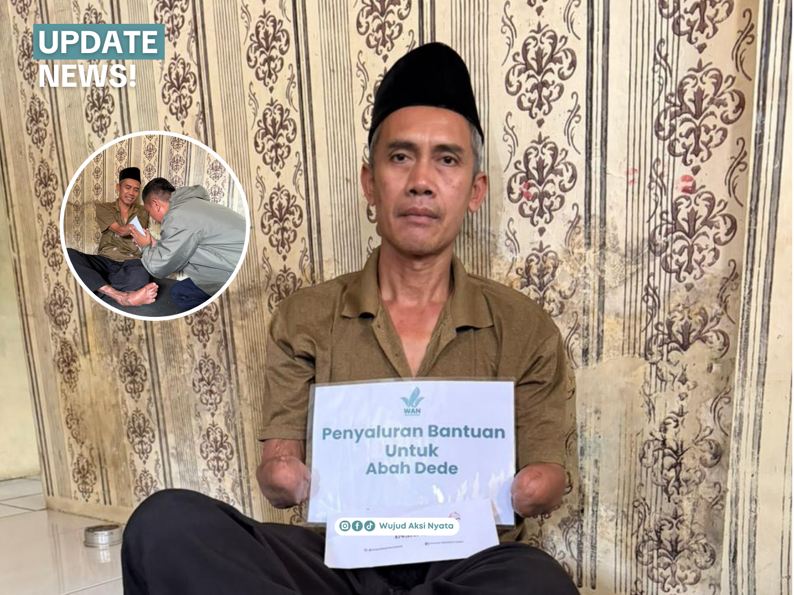 Wujud Aksi Nyata Berikan Bantuan Biaya Pengobatan untuk Abah Dede di Bandung