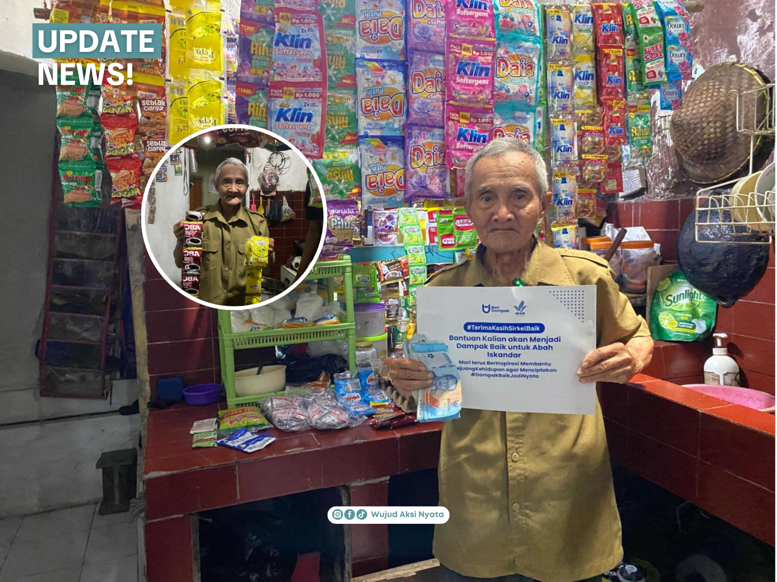 Komitmen “Kebaikan Berlanjut”: Penyaluran Modal Usaha dan Dukungan Sehat untuk Abah Iskandar